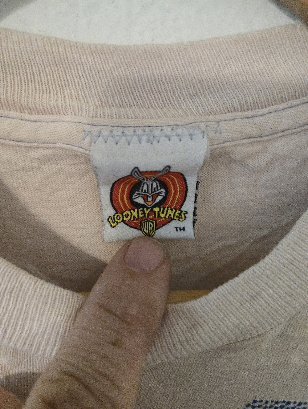 Vintage Looney Tunes Tweety Bird T Shirt Mens Medium 90s AOP All Over Print - Picture 4 of 8